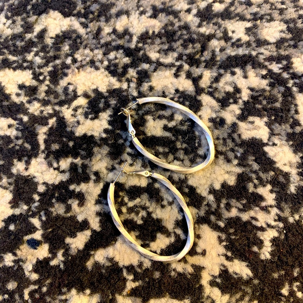 Silver hoop earrings